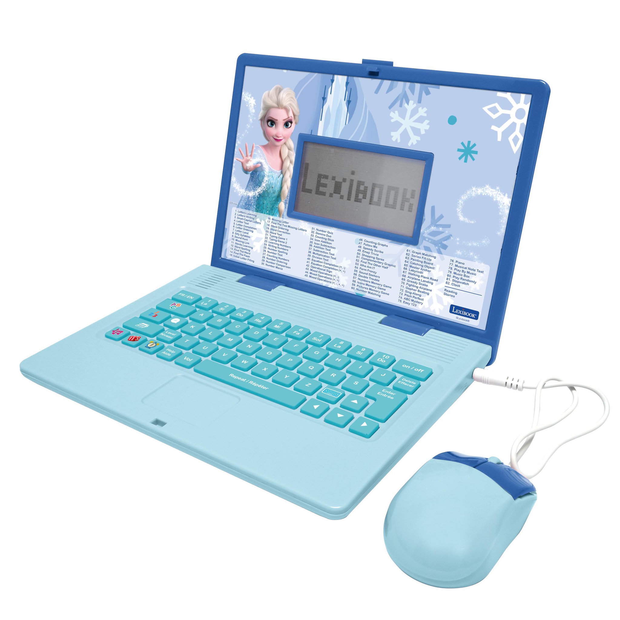 Lexibook Ordinateur éducatif bilingue avec 164 activités au design La Reine des Neiges (EN/FR)