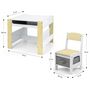 Voir la diapositive 5 : MILLY MALLY Table et Deux Chaises Sven en Bois Naturel pour Enfants