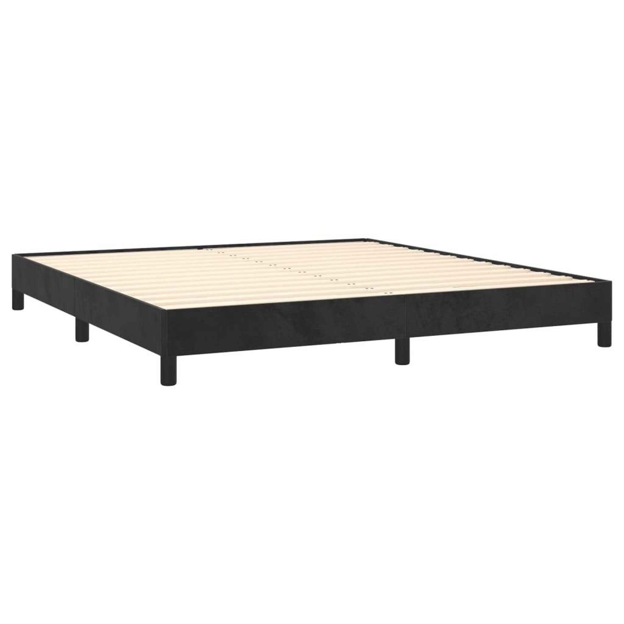 Voir la diapositive 4 : VIDAXL Cadre de lit sans matelas noir 180x200 cm velours