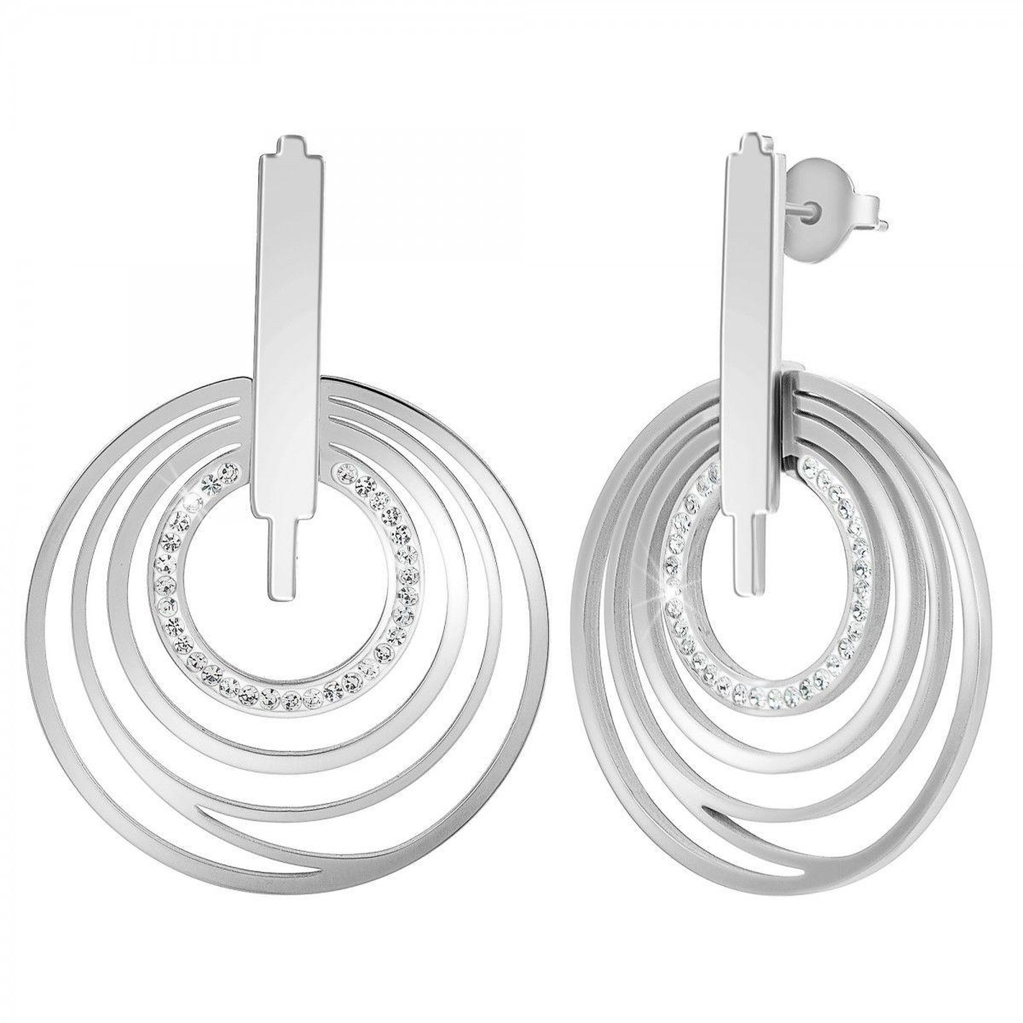 SC CRYSTAL Boucles d'oreilles SC Crystal ornées de Cristaux scintillants
