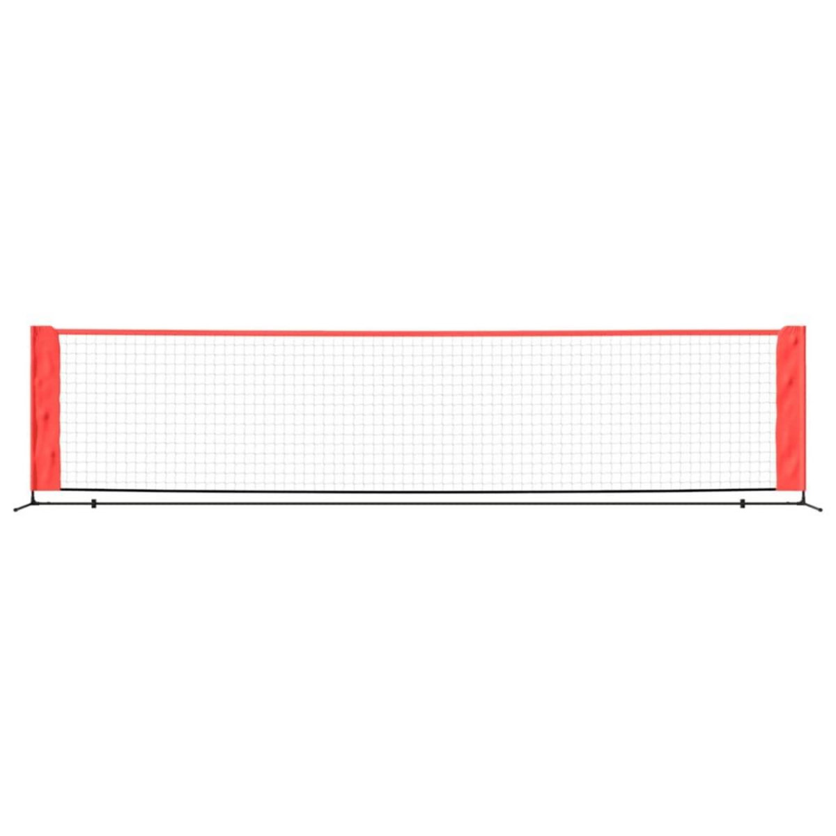 VIDAXL Filet de tennis Noir et rouge 400x100x87 cm Polyester