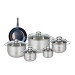 ELO Ensemble de 1 Poêle de cuisson 20 cm et 5 faitouts 12, 14, 16, 20 et 24 cm Elo Prima Brillant