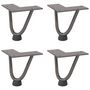 Voir la diapositive 2 : VIDAXL Pieds de table en forme d'epingle a cheveux 10 cm acier massif