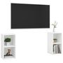 Voir la diapositive 3 : VIDAXL Meubles TV 2 pcs Blanc 72x35x36,5 cm Bois d'ingenierie