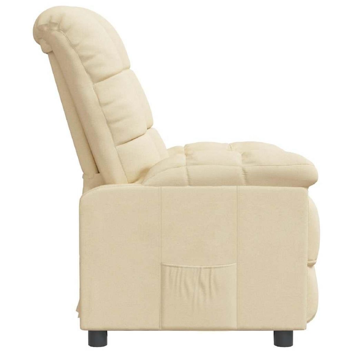VIDAXL Fauteuil inclinable Creme Tissu