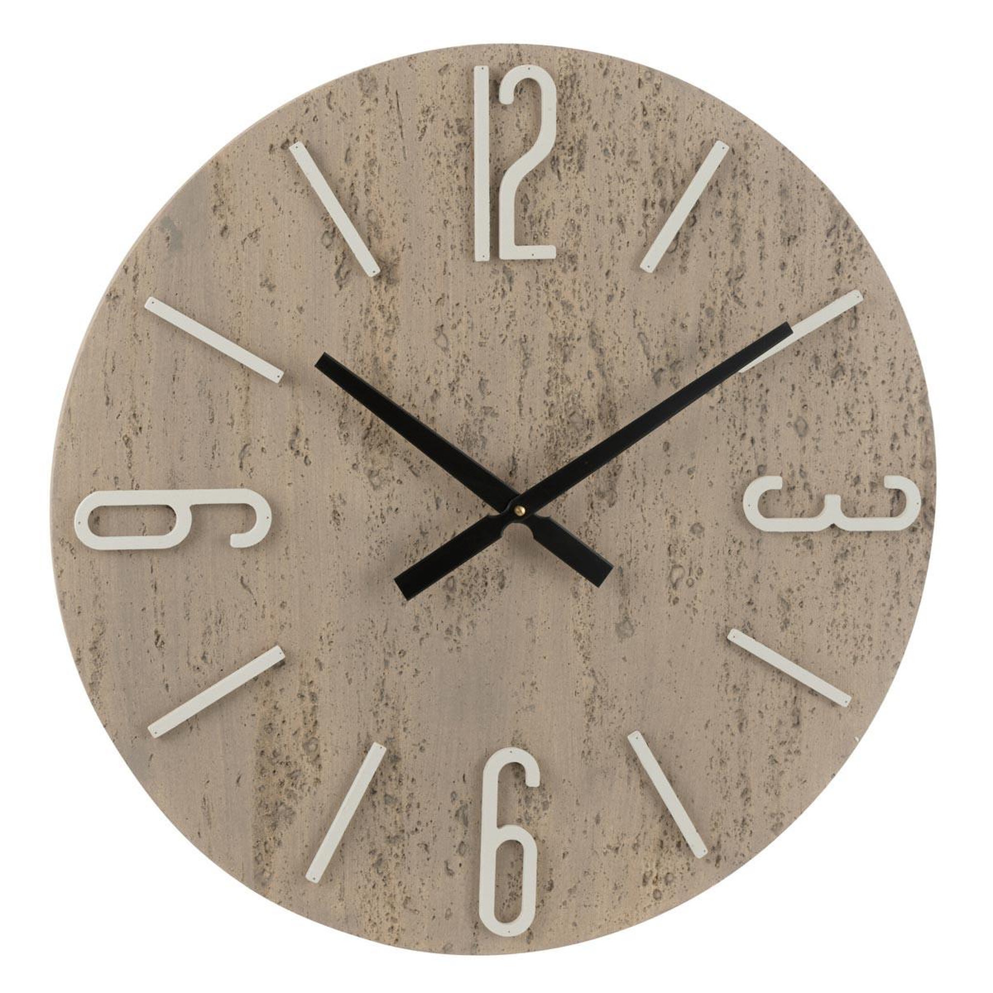 J-LINE Horloge murale en pierre  pol  58cm multicolore