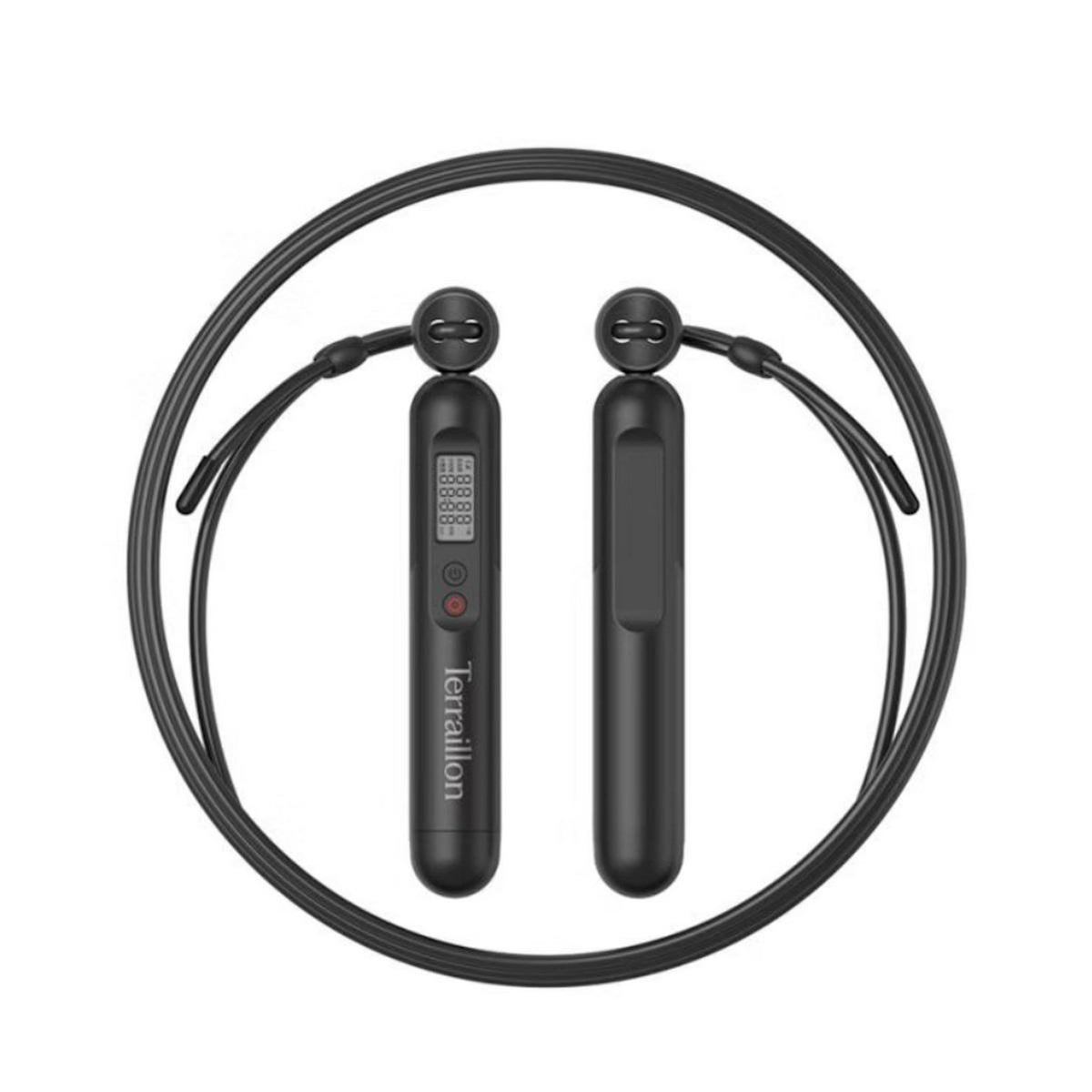 Terraillon Impédancemètre et corde à sauter connectés 180kg/100g noir - GYMFITCONNECT