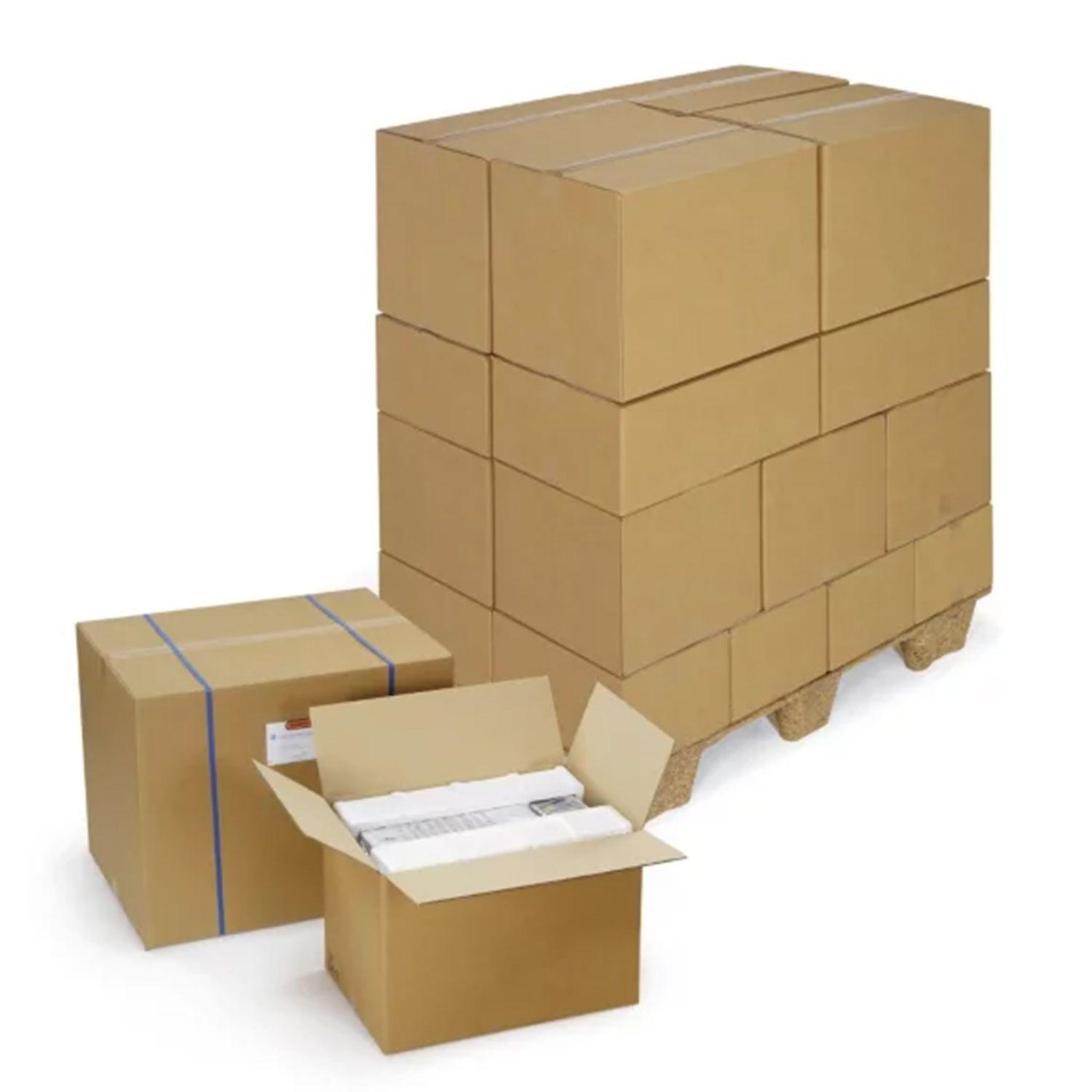 Voir la diapositive 2 : RAJA Carton d'emballage 25 x 25 x 20 cm - double cannelure