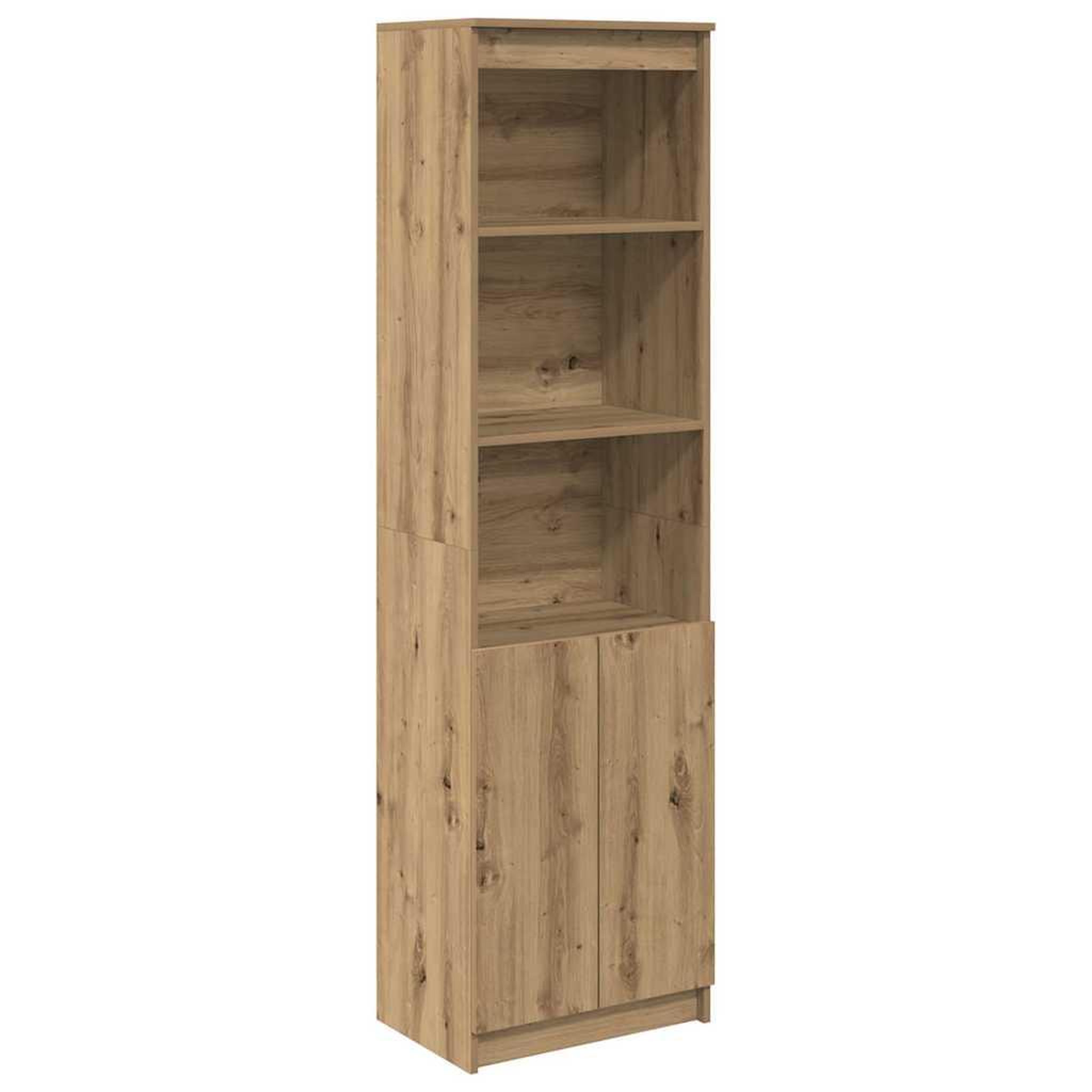 Voir la diapositive 2 : VIDAXL Buffet haut chene artisanal 50x35x180 cm bois d'ingenierie