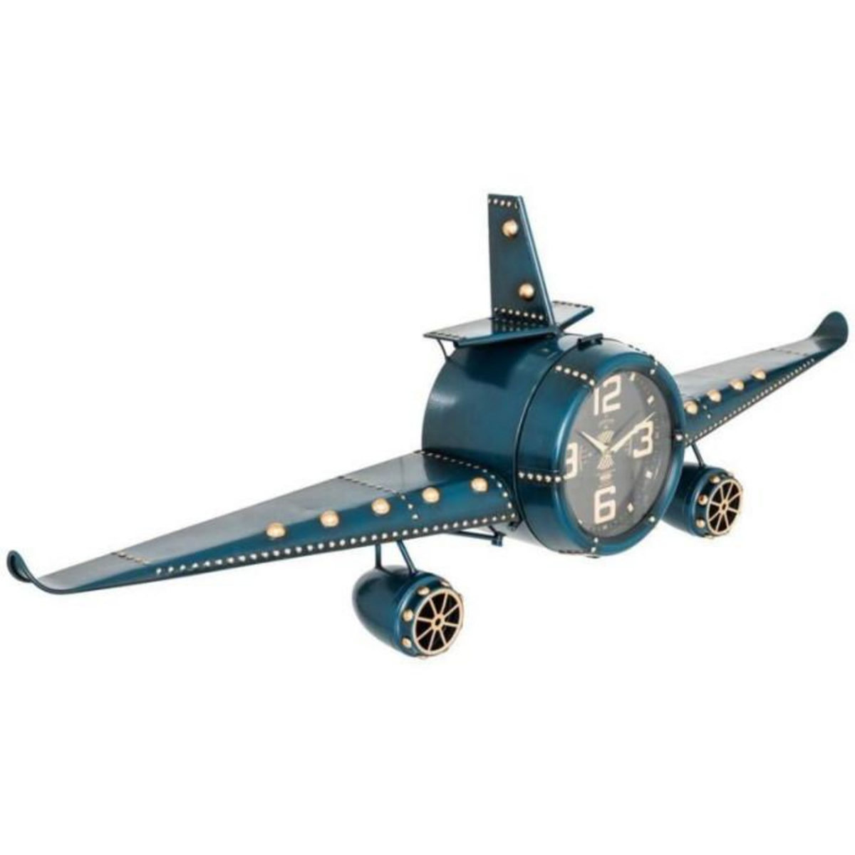 ATMOSPHERA Déco Murale Avion Avec Horloge  Hans  143cm Vert