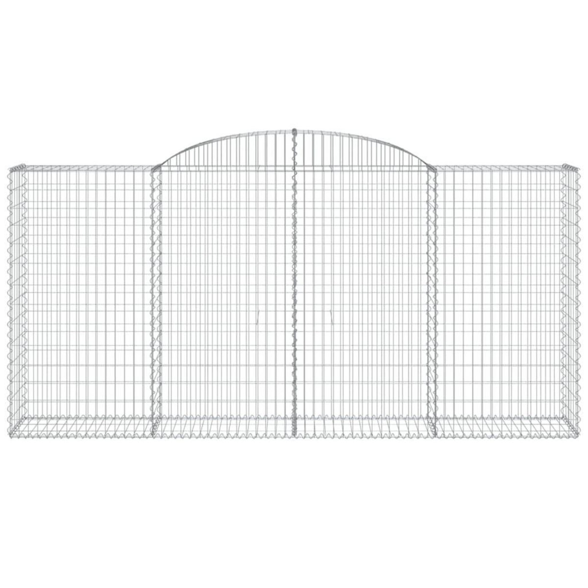 VIDAXL Paniers a gabions arques 9 pcs 300x50x140/160 cm fer galvanise