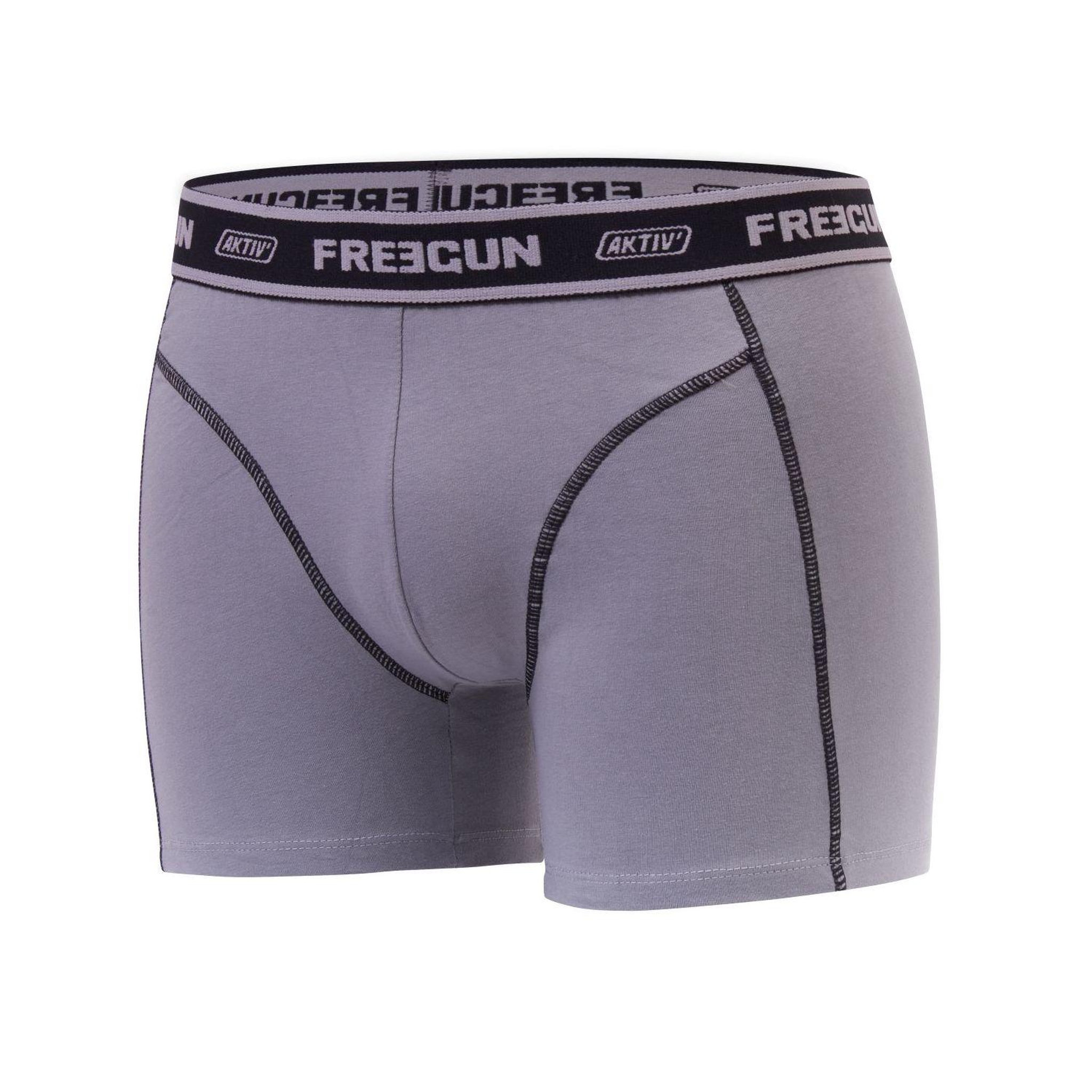 Voir la diapositive 5 : FREEGUN Lot de 4 boxers en coton homme Aktiv