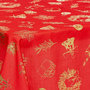 Voir la diapositive 3 : ATMOSPHERA Nappe rectangulaire 140x240 cm rouge imprimé or