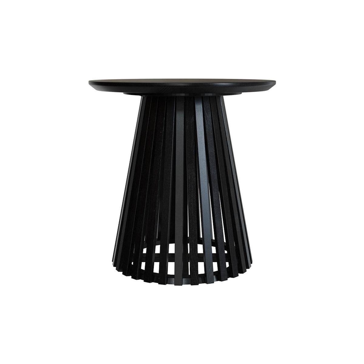 MAISON PAVANE Table d'appoint ronde noire en bois d'acacia D50 cm-Képès