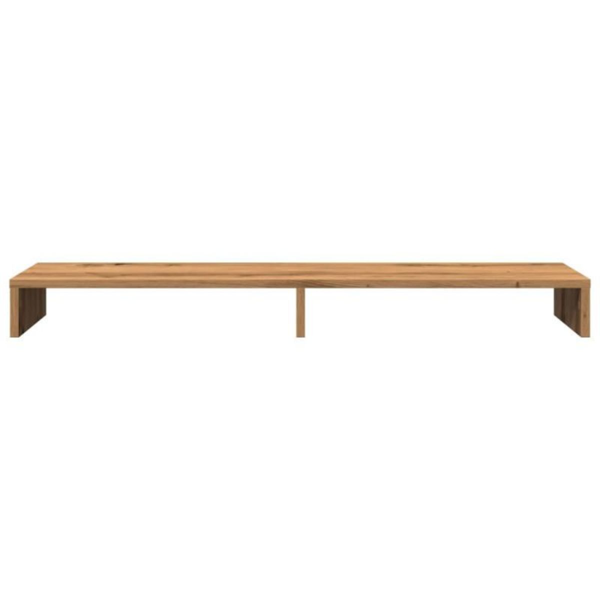 VIDAXL Support de moniteur chêne artisanal 100x27x10cm bois ingénierie