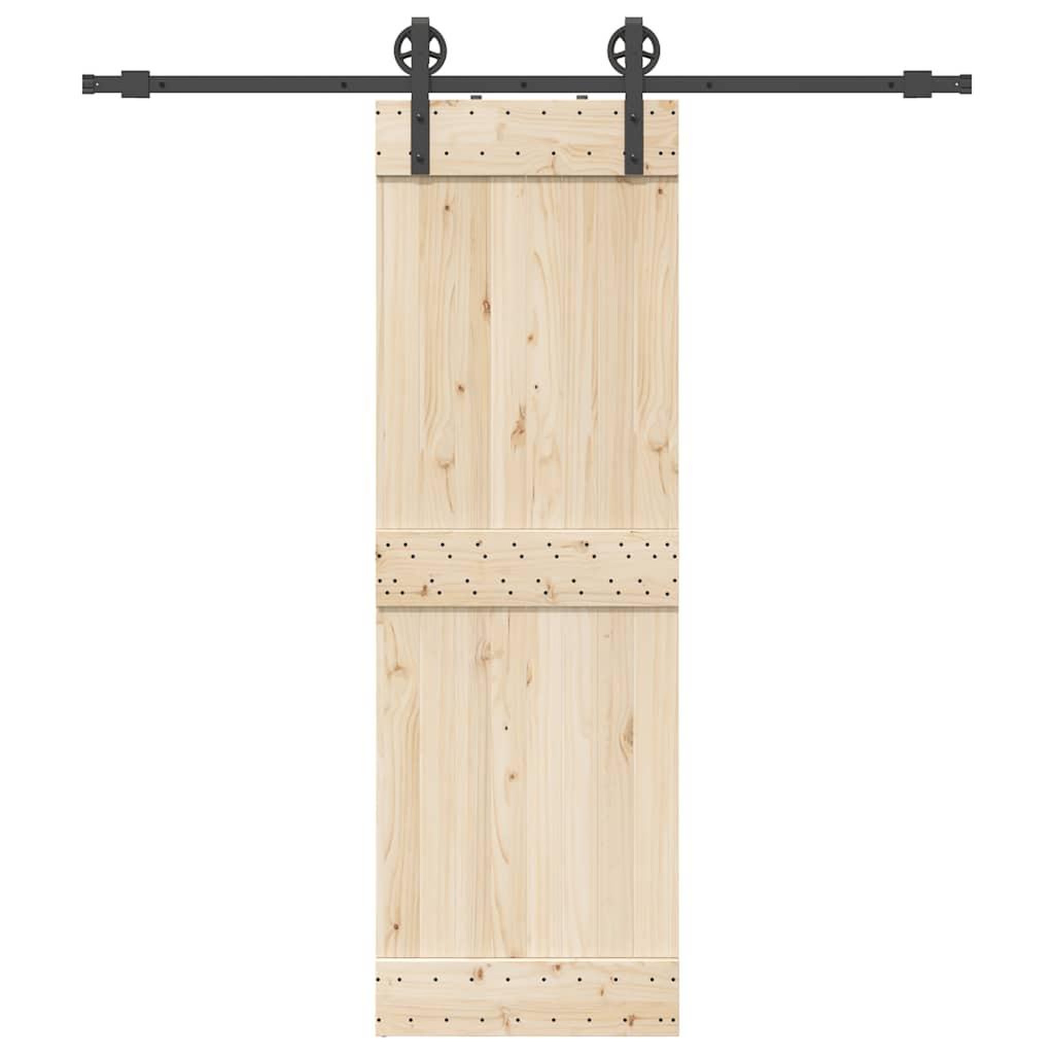 VIDAXL Kit de quincaillerie de porte coulissante 200 cm Acier Noir
