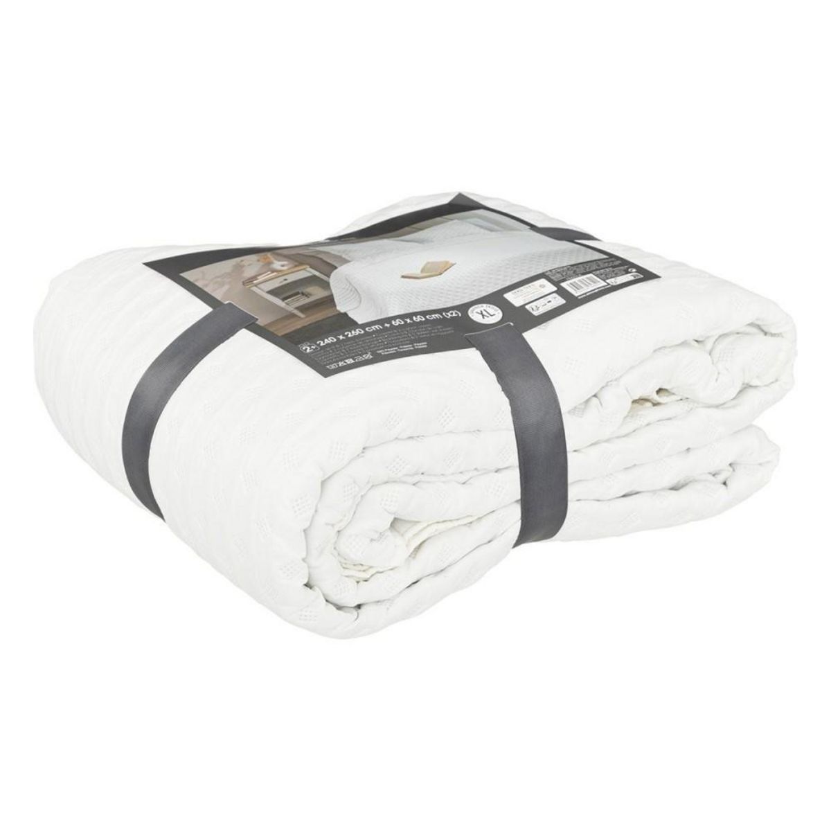 ATMOSPHERA Dessus de lit 240x260 Kalia ivoire + 2 taies