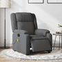 Voir la diapositive 1 : VIDAXL Fauteuil inclinable de massage electrique gris fonce tissu