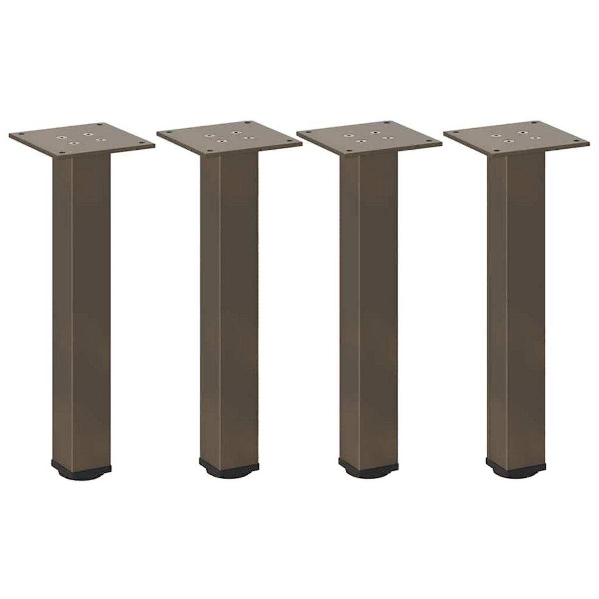 VIDAXL Pieds de table basse acier naturel 4 pcs 30-32 cm acier