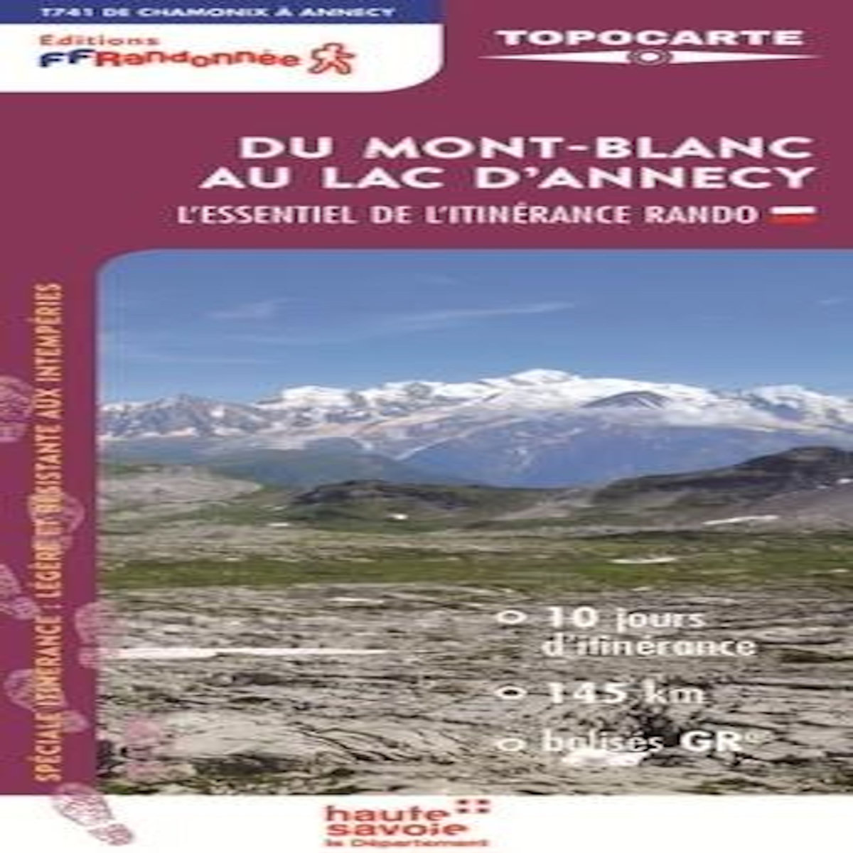 DU MONT-BLANC AU LAC D'ANNECY. 1/50 000, FFRandonnée