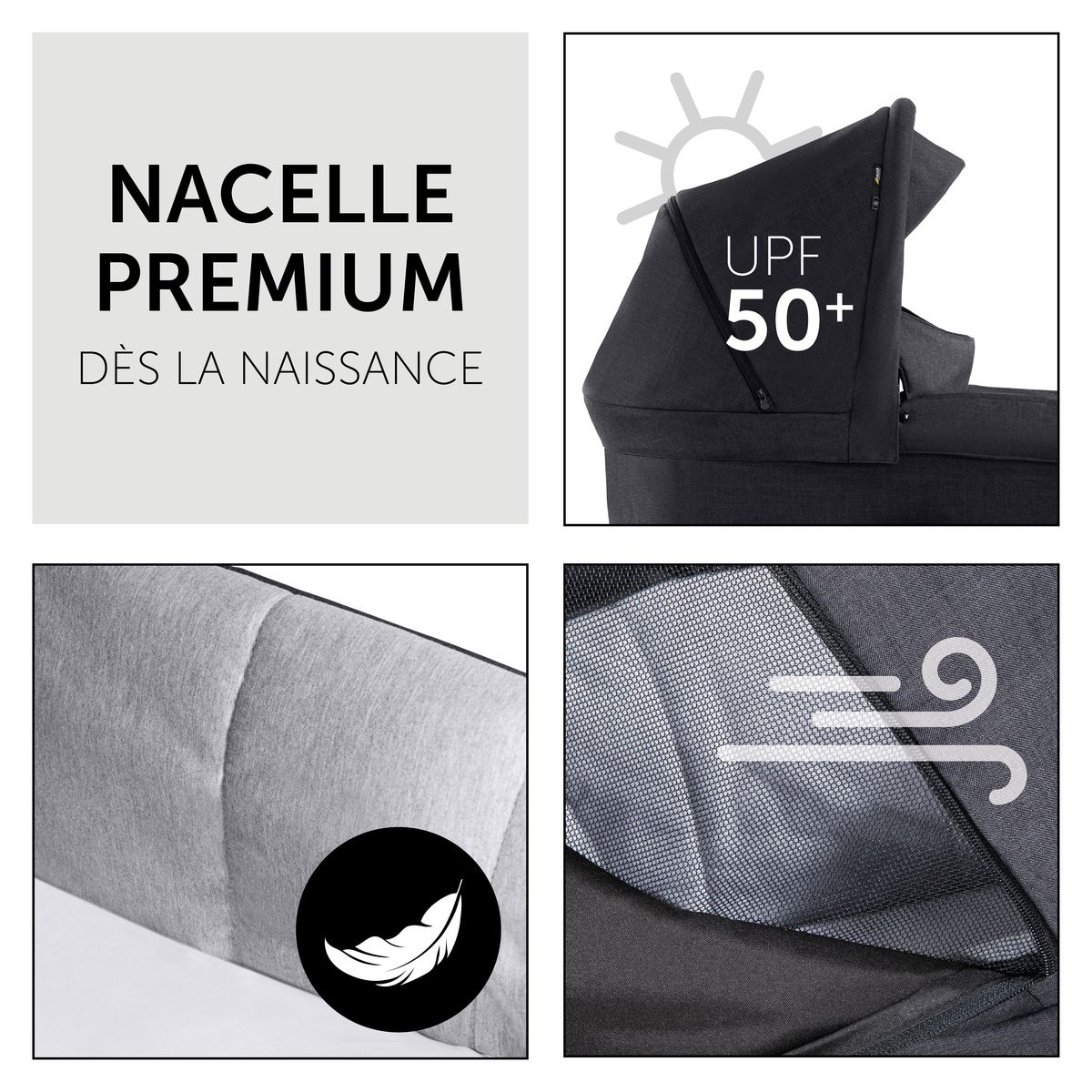 HAUCK Poussette combinée Saturn R Duoset Noir