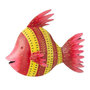 Voir la diapositive 1 : Paris Prix Statuette Déco Poisson en Métal  Tom  34cm Rouge