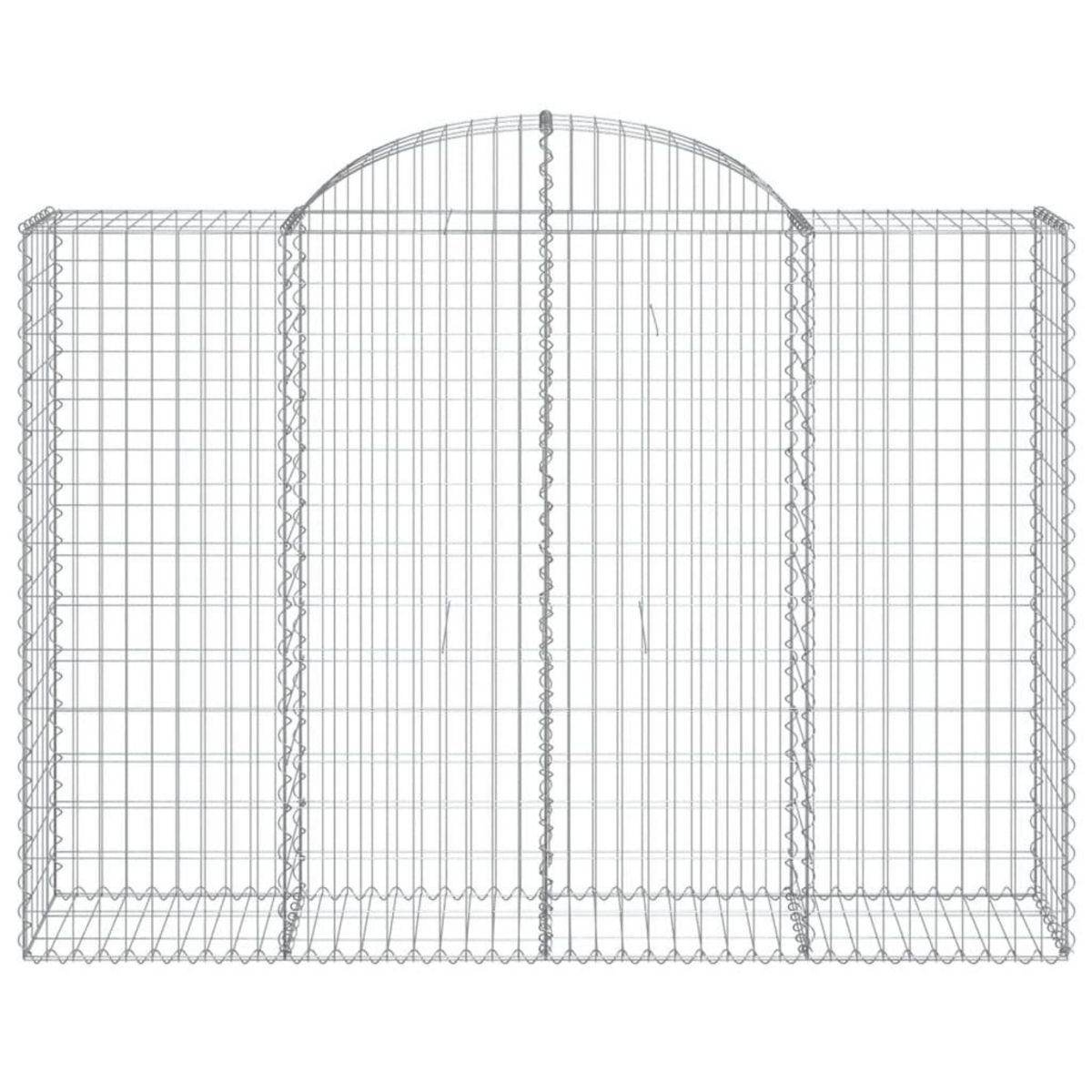 VIDAXL Paniers a gabions arques 13 pcs 200x50x140/160 cm Fer galvanise