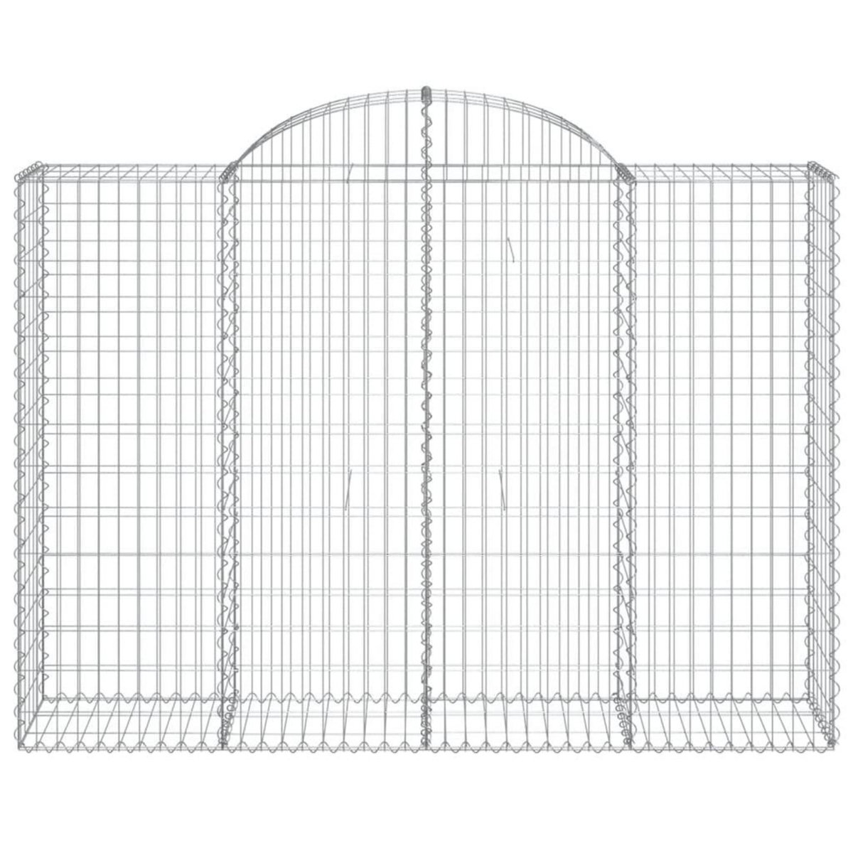 VIDAXL Paniers a gabions arques 13 pcs 200x50x140/160 cm Fer galvanise