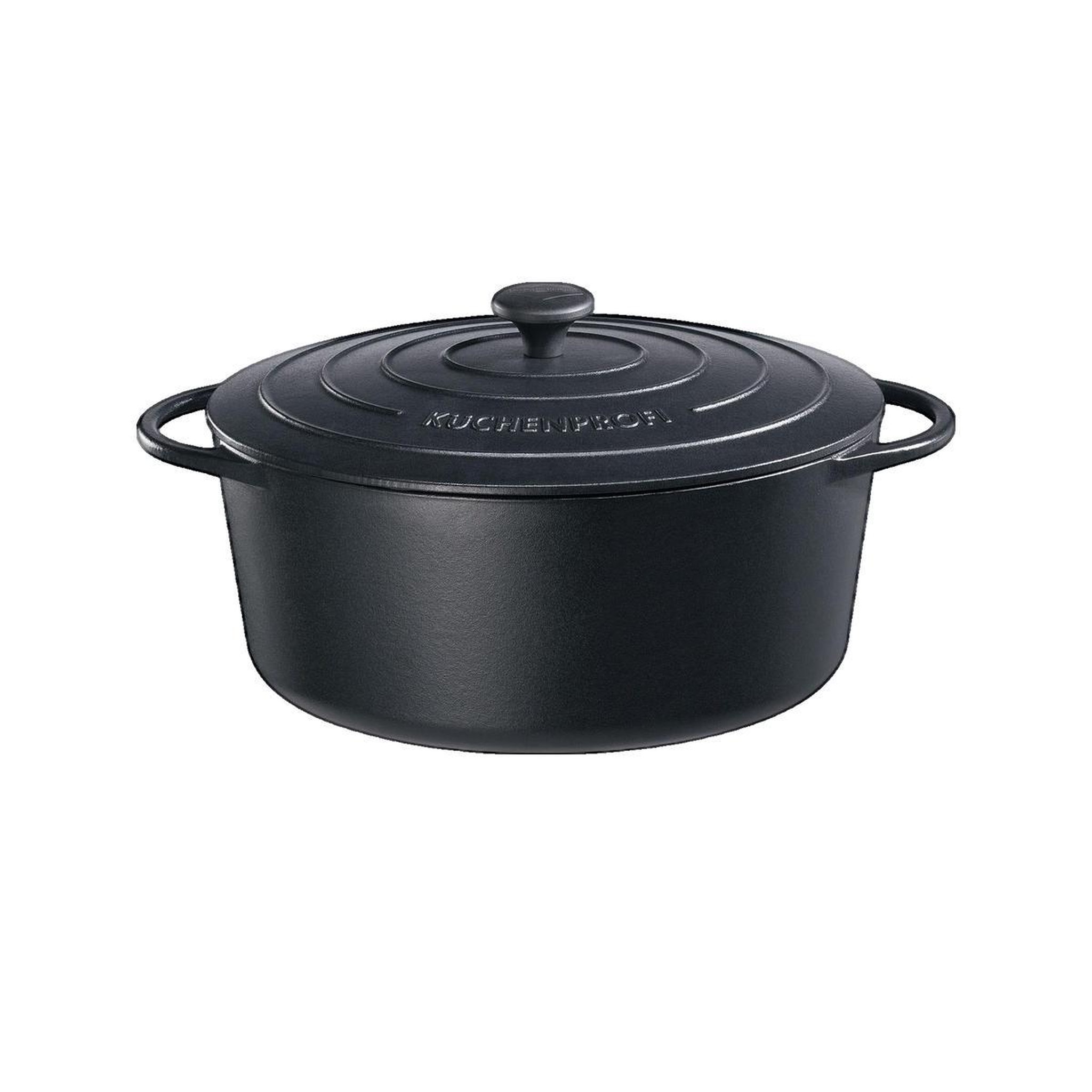 KUCHENPROFI Cocotte ovale Küchenprofi en fonte émaillée noire