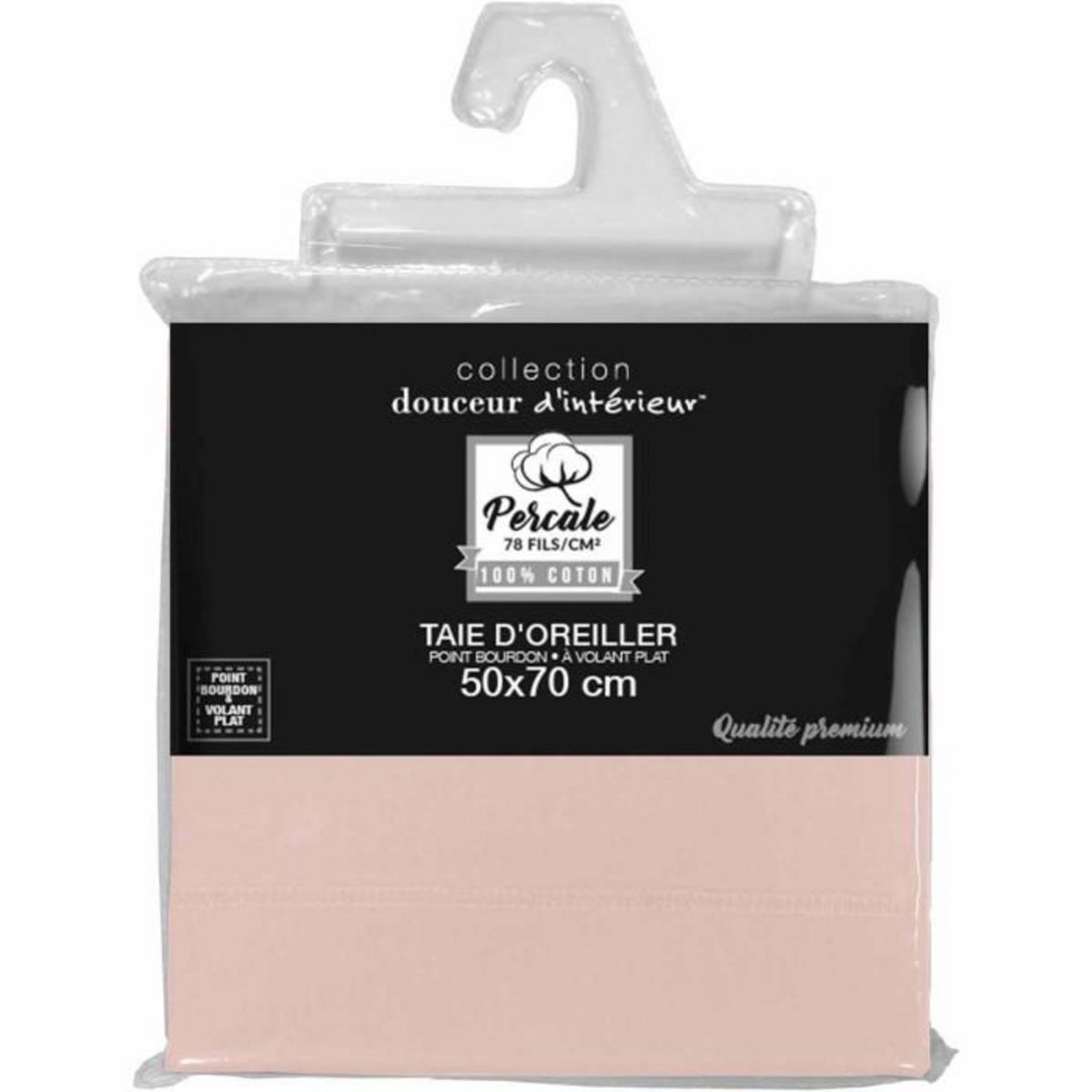 Paris Prix Taie d'Oreiller  Percaline  50x70cm Rose