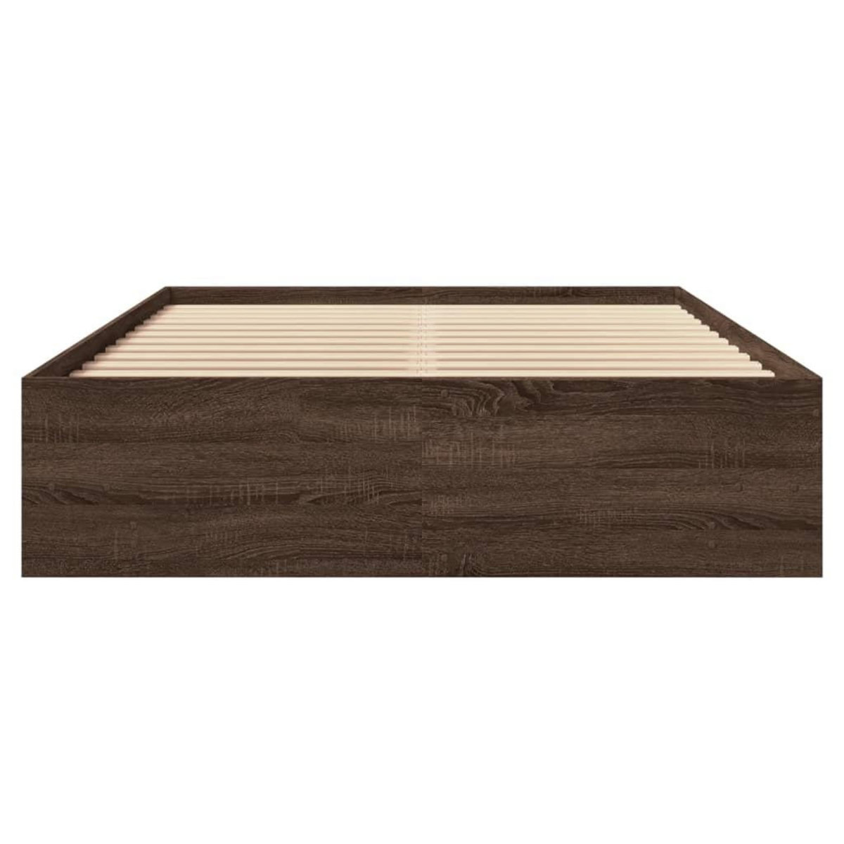 VIDAXL Cadre de lit sans matelas chene marron 140x190 cm