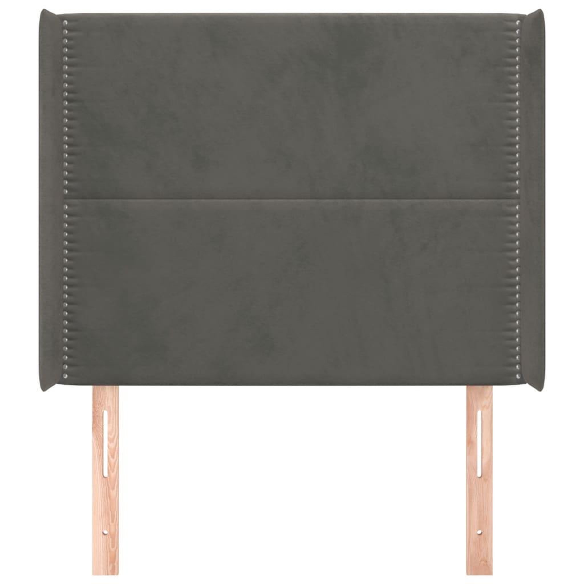 Voir la diapositive 3 : VIDAXL Tete de lit avec oreilles Gris fonce 83x16x118/128 cm Velours