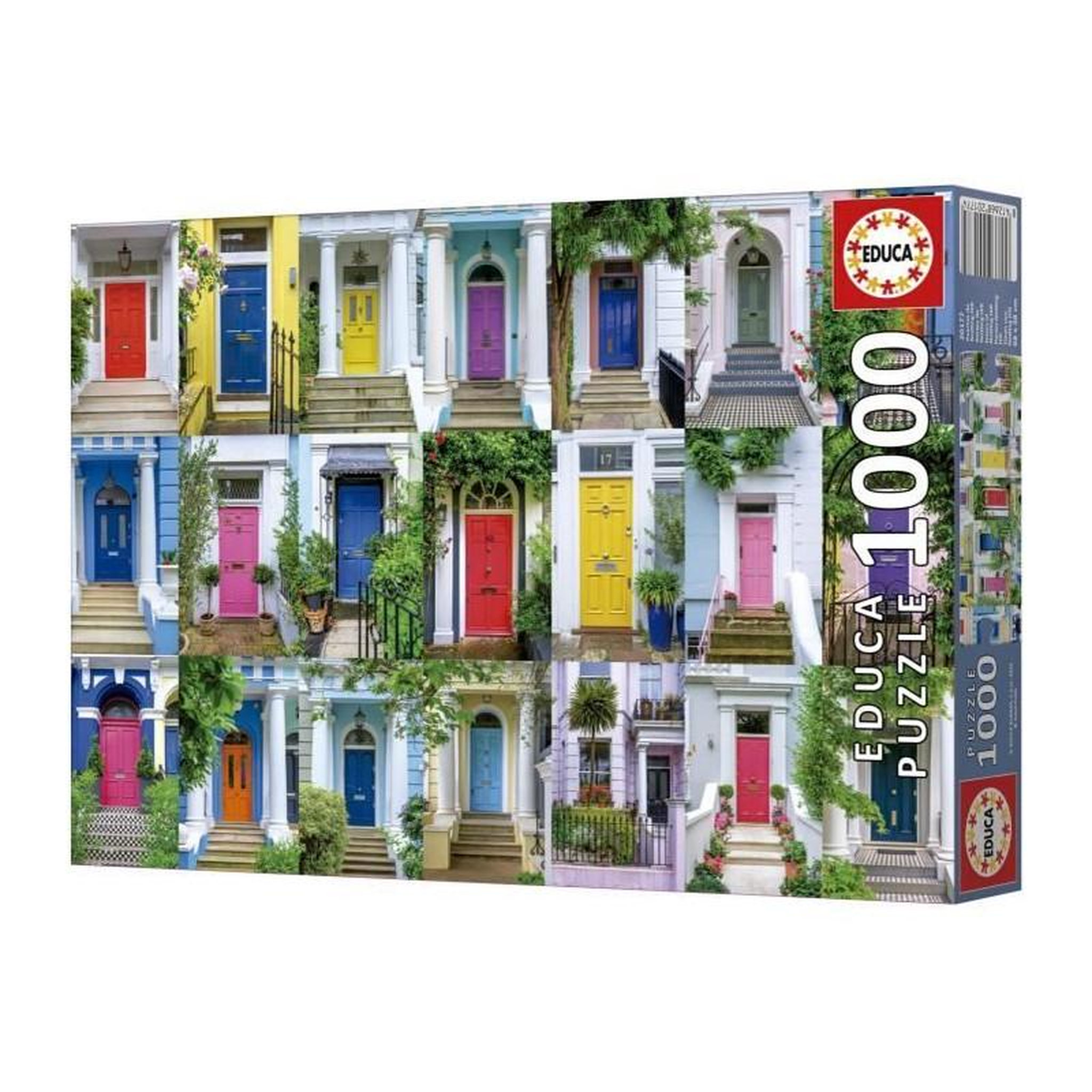 Voir la diapositive 3 : EDUCA Puzzle 1000 pièces - Portes de Notting Hill - Architecture - 68 x 48 cm - Educa