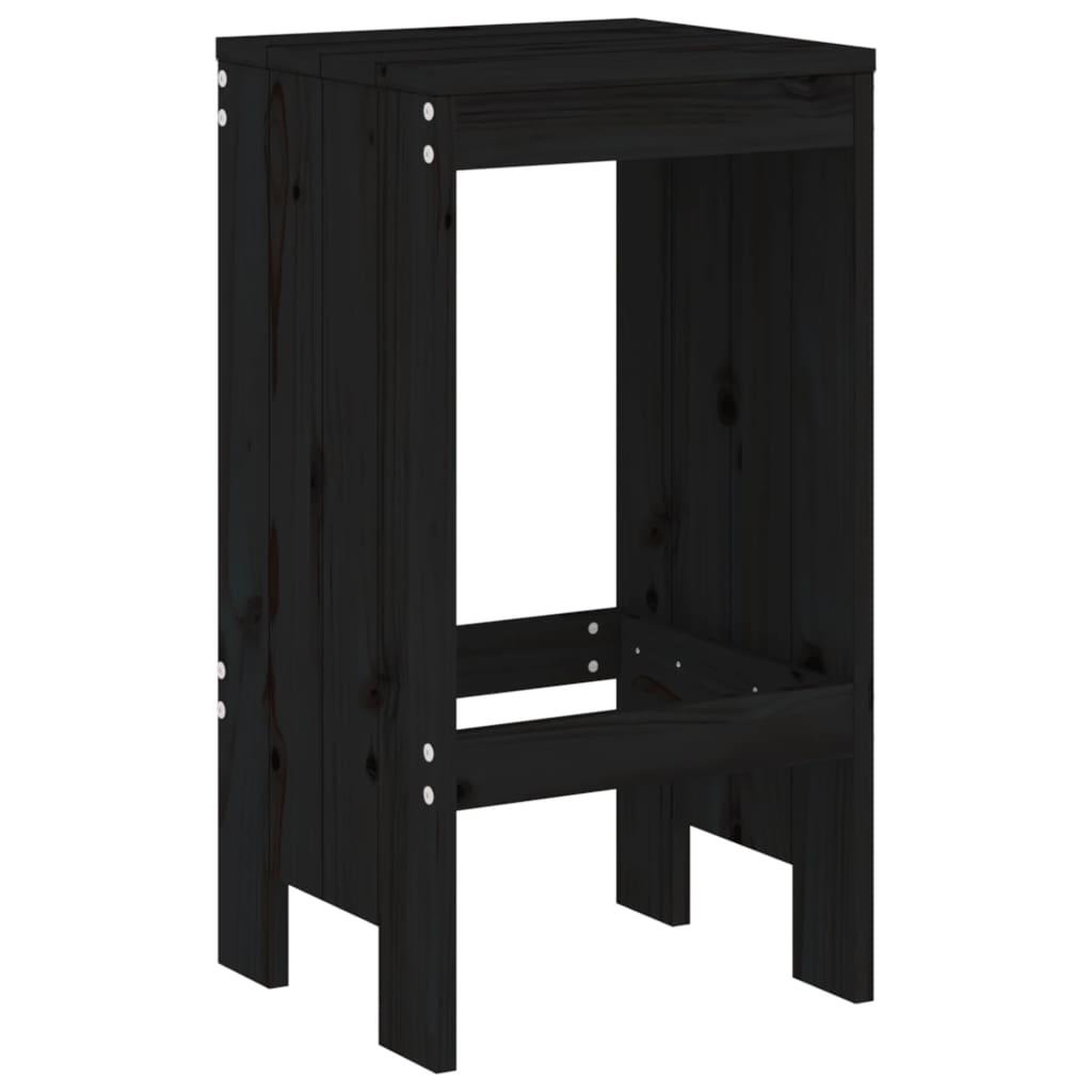 Voir la diapositive 4 : VIDAXL Ensemble de bar de jardin 3 pcs noir bois de pin massif