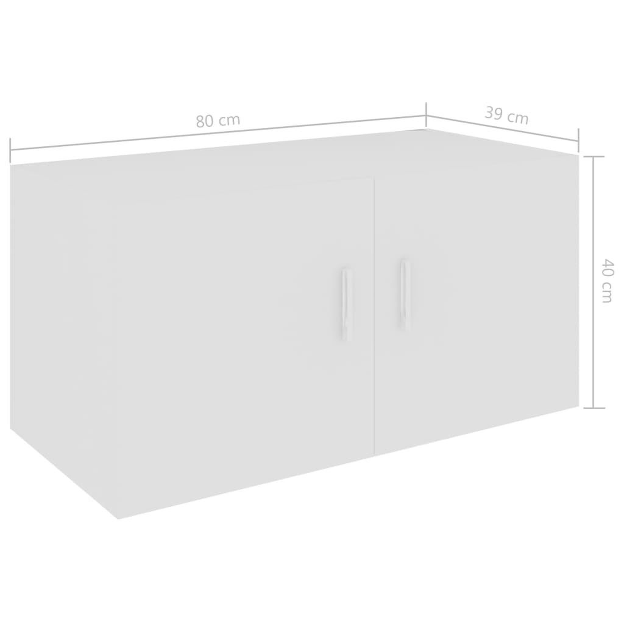 Voir la diapositive 6 : VIDAXL Armoire murale Blanc 80x39x40 cm Bois d'ingenierie