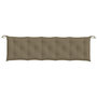 Voir la diapositive 4 : VIDAXL Coussin de banc de jardin taupe melange 180x50x7 cm tissu