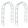 Voir la diapositive 2 : VIDAXL Arche de jardin 2 pcs pour plantes grimpantes
