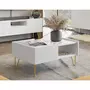 BEST MOBILIER Cali - table basse - effet marbre - 97 cm -