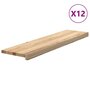 Voir la diapositive 2 : VIDAXL Marches d'escalier 12 pcs non traite bois de chene massif