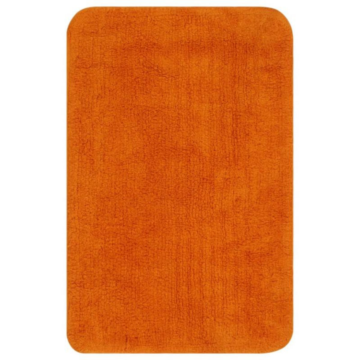 VIDAXL Jeu de tapis de salle de bain 3 pcs Tissu Orange
