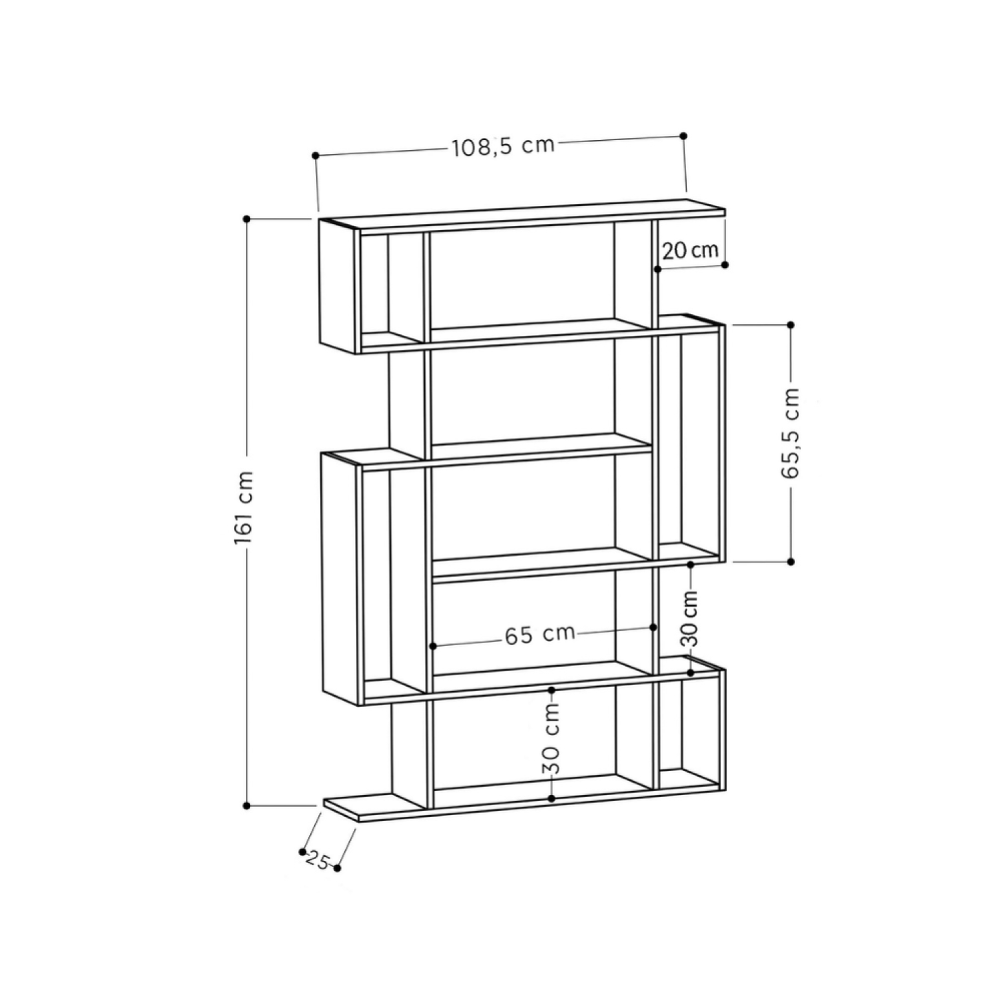 Voir la diapositive 3 : CONCEPT USINE Meuble à étagères bois et anthracite kirja