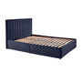 Voir la diapositive 1 : BEST MOBILIER Klimt - lit coffre - 160x200 - en velours - sommier inclus