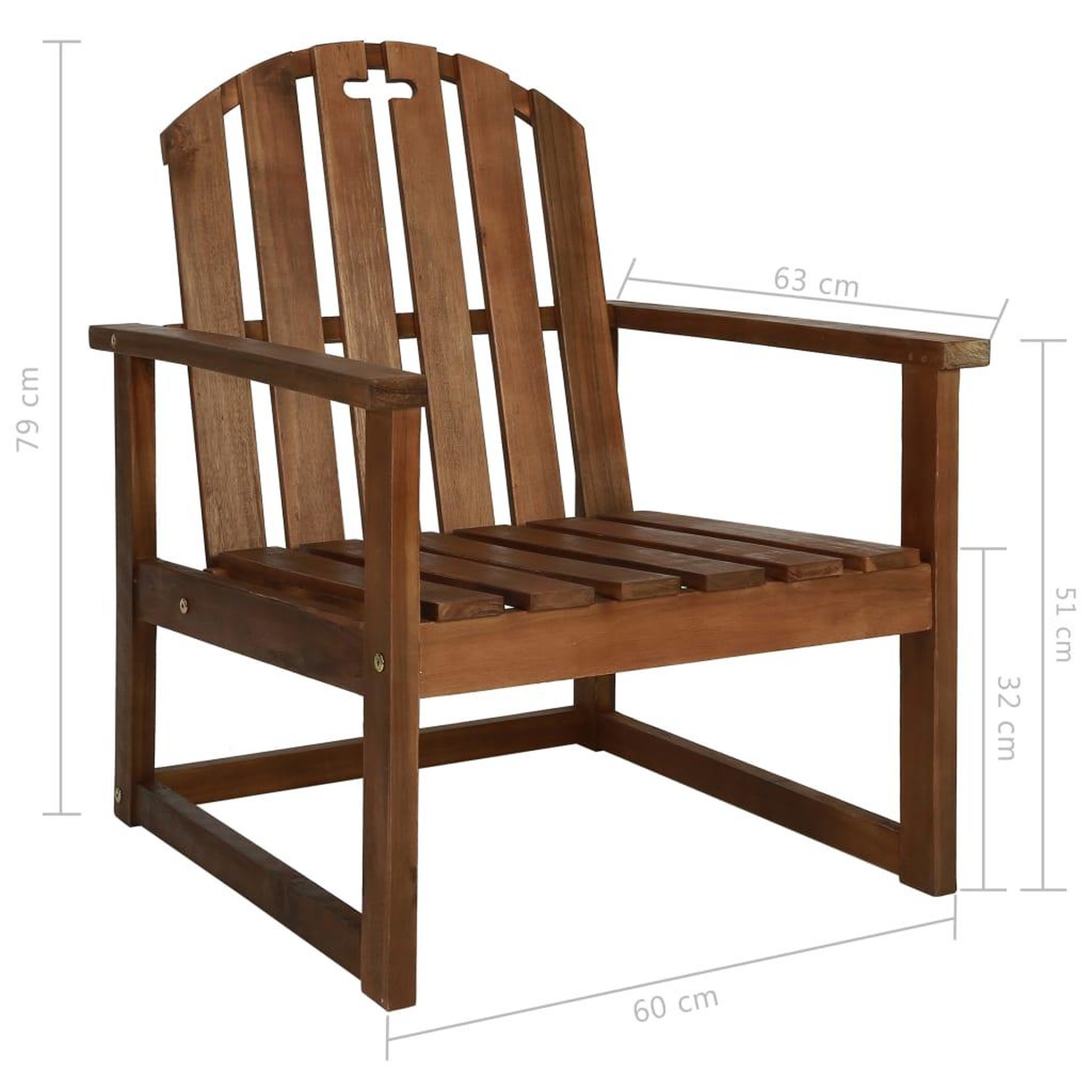 Voir la diapositive 6 : VIDAXL Chaises de jardin lot de 2 Bois d'acacia solide