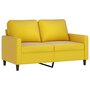 Voir la diapositive 3 : VIDAXL Ensemble de canapes 2 pcs avec coussins Jaune Velours