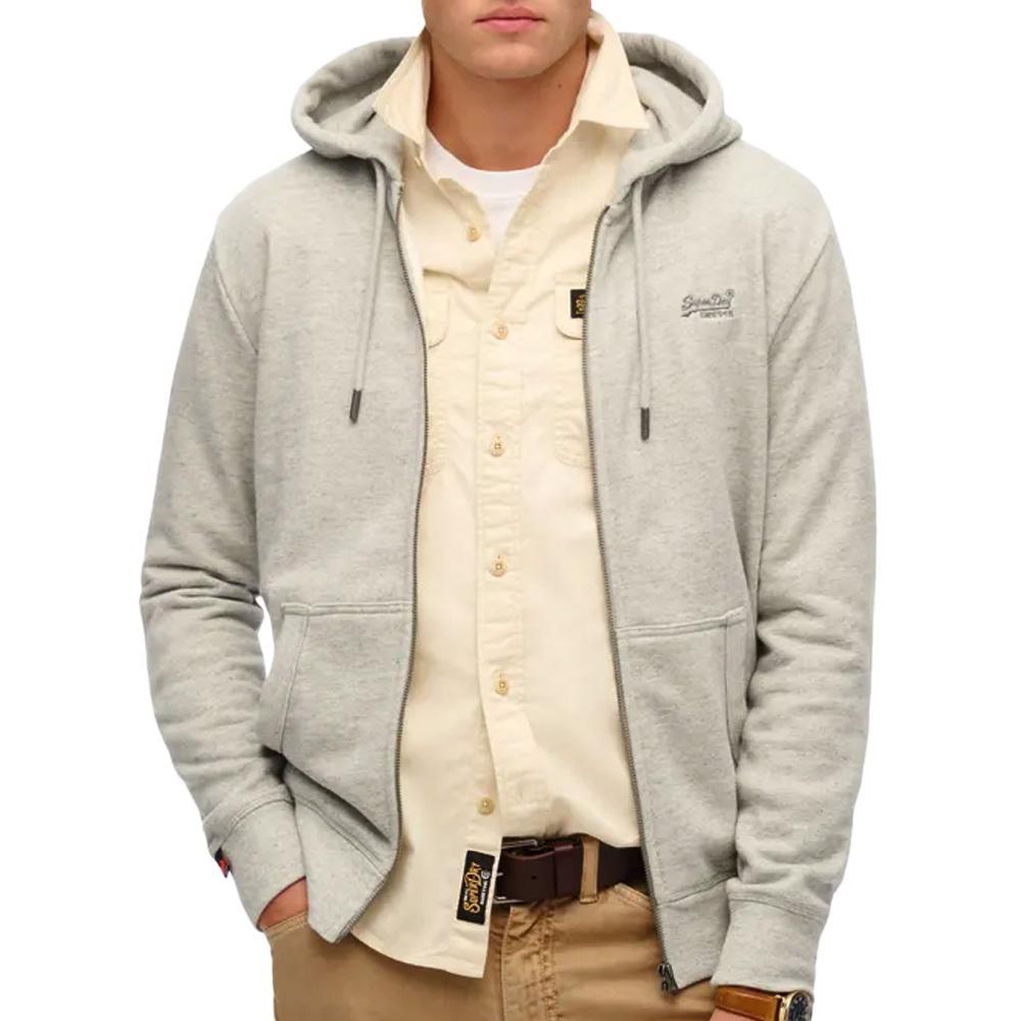 Voir la diapositive 1 : SUPERDRY Sweat Zippé Gris Homme Superdry Essential