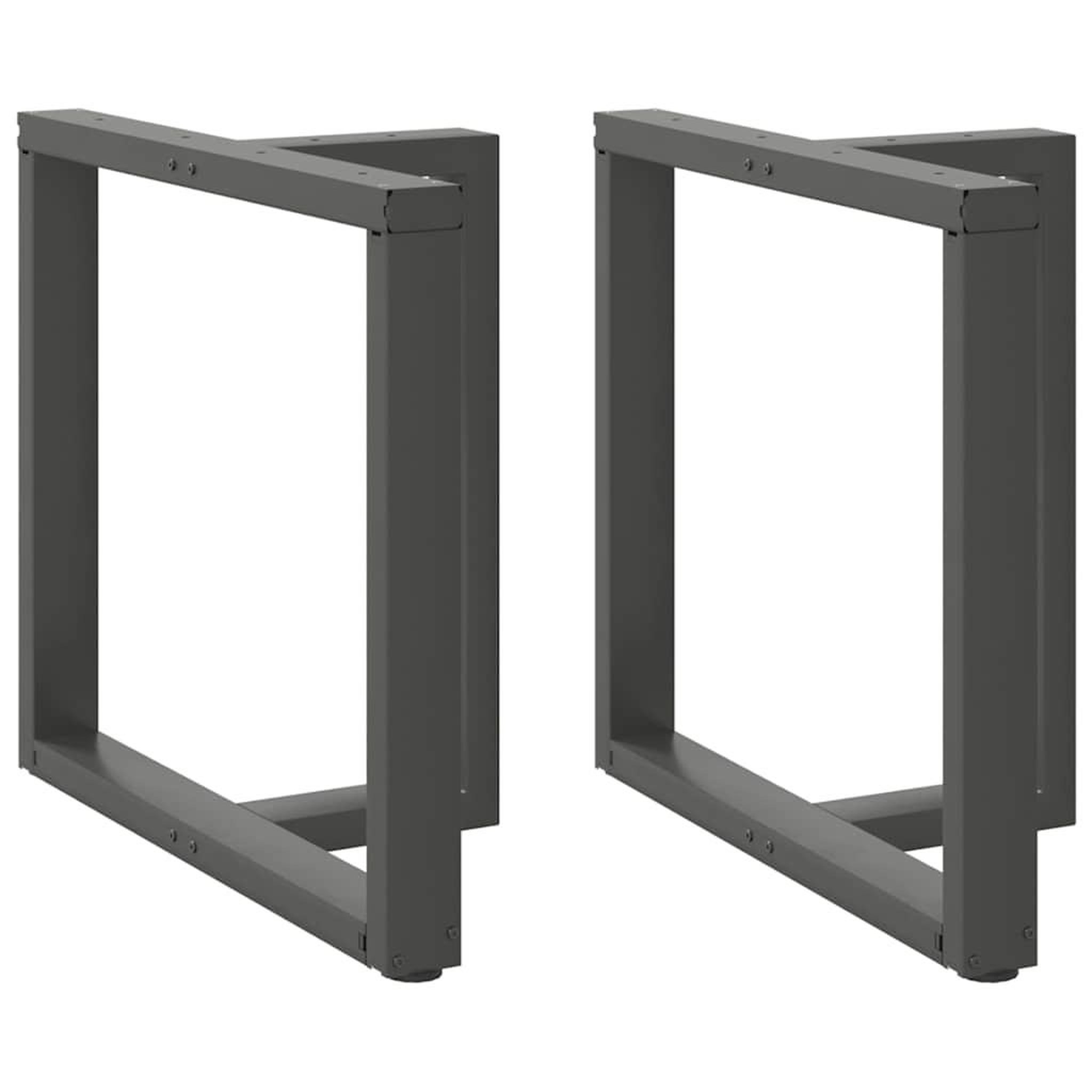 VIDAXL Pieds de table a manger forme de T 2 pcs 80x35x(72-73) cm acier