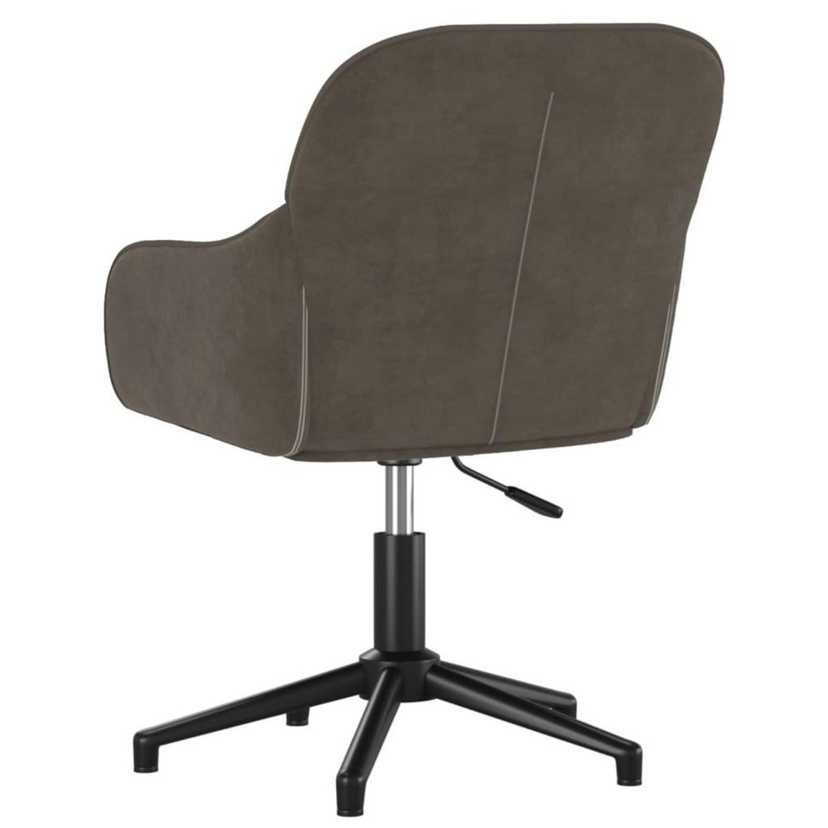 VIDAXL Chaise pivotante de bureau Gris fonce Velours