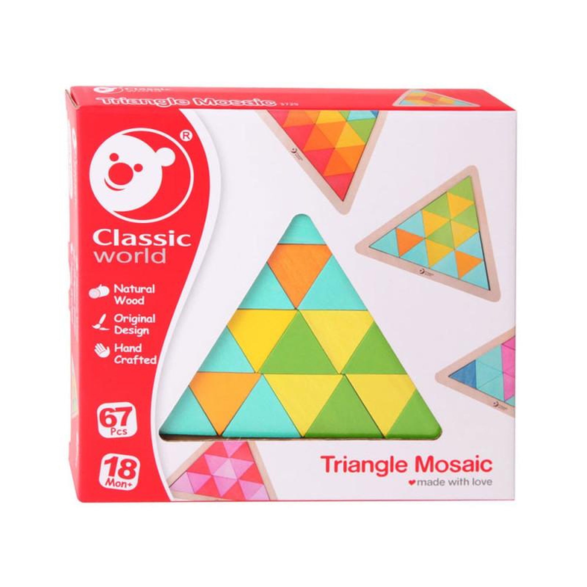 Voir la diapositive 2 : CLASSIC WORLD Classic World Wooden Mosaic Puzzle, 67st.