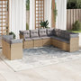 Voir la diapositive 1 : VIDAXL Salon de jardin avec coussins 9 pcs beige resine tressee