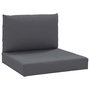 Voir la diapositive 2 : VIDAXL Coussins de palette lot de 2 anthracite tissu oxford